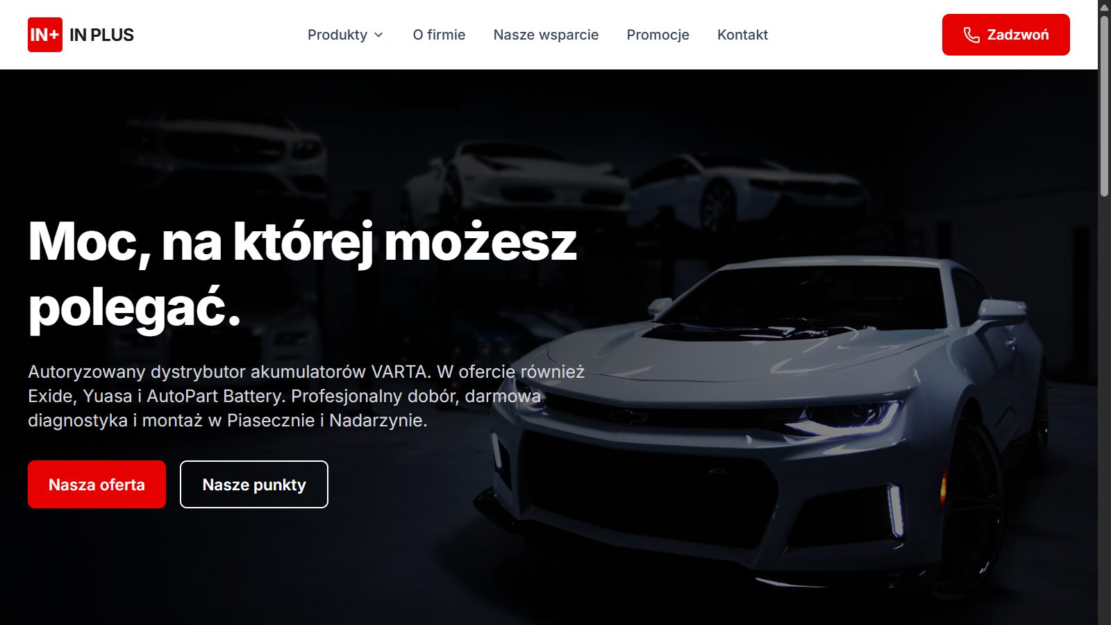 IN PLUS — akumulatory Piaseczno i Nadarzyn