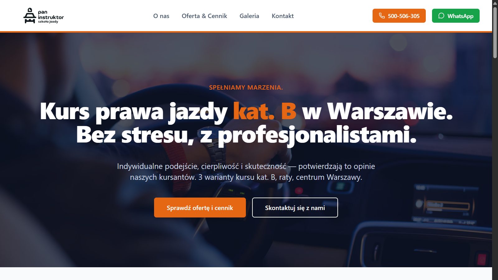 Pan Instruktor — szkoła jazdy w Warszawie
