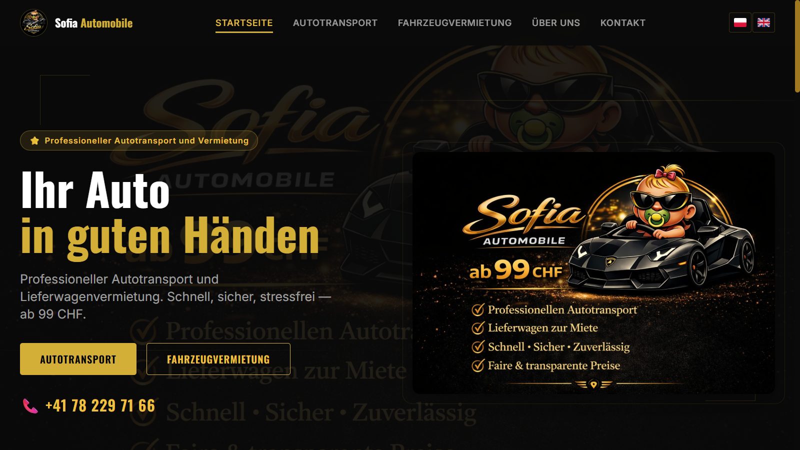 Sofia Automobile — autotransport i wynajem dostawczych, Aargau